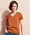 T-shirt LE CLASSIQUE in cotone con scollo a V Donna marrone ECUREUIL