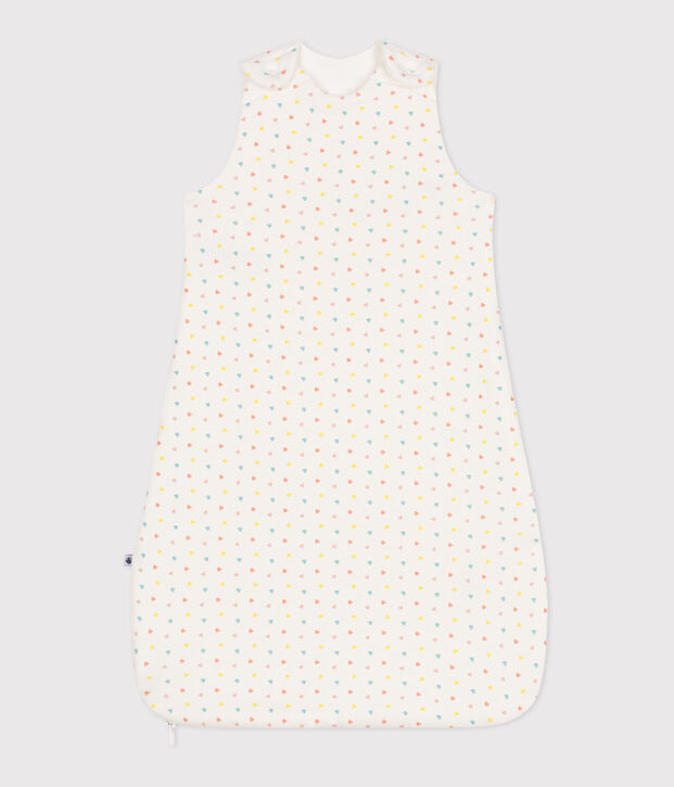 Sacco nanna per neonato in cotone stampato TOG 1.5 bianco/multicolore