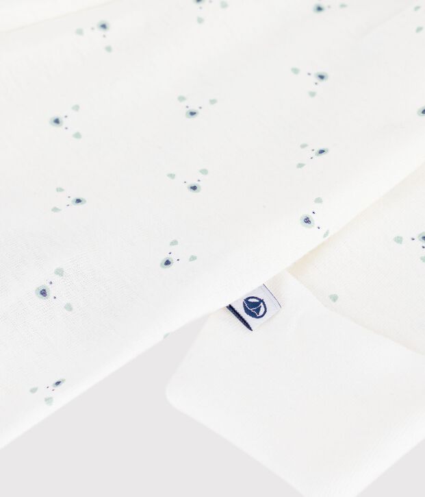 Pigiama in cotone con stampa a fiori neonata bianco/multicolore