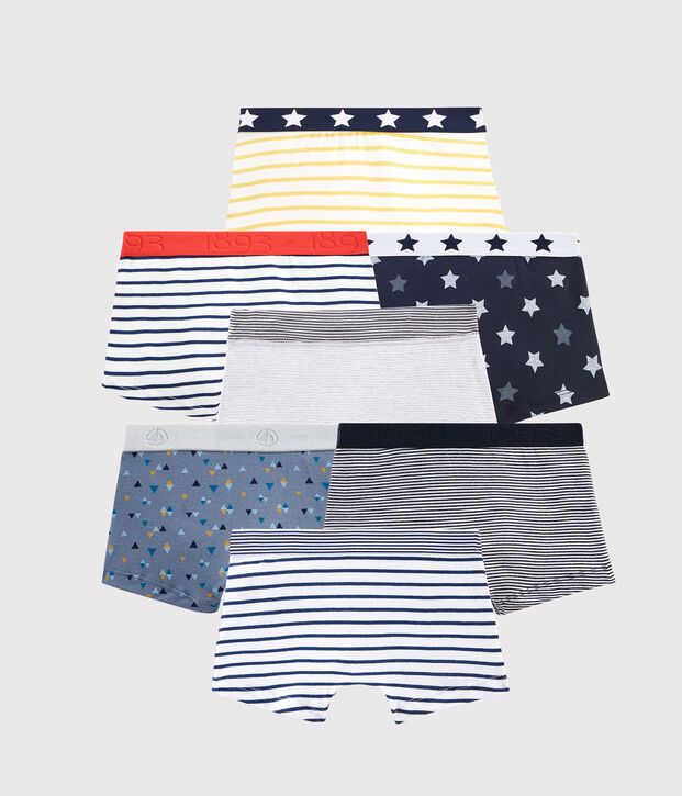 Lotto a sorpresa da 7 boxer bambino multicolore