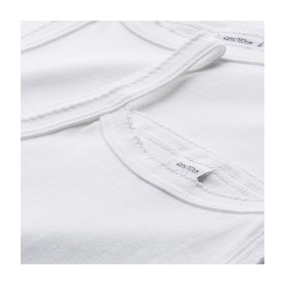 Duo canottiere con spalline ragazza bianco .