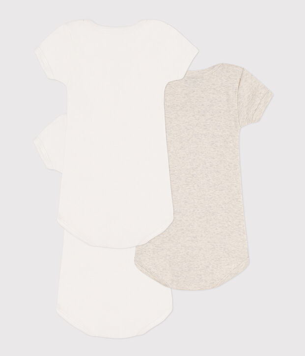 Confezione da 3 body manica corta in cotone motivo globetrotter multicolore