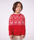 Pullover in misto lana e cotone jaquard bambino