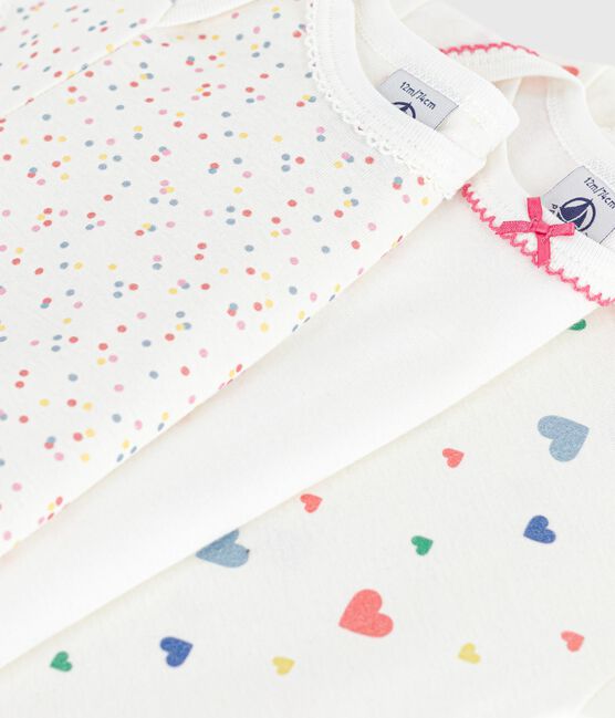 Set di body a maniche corte in cotone con stampa a cuori neonato variante 1