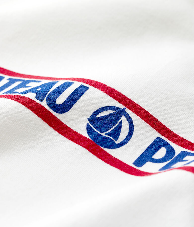 Felpa in molleton beb&egrave; maschietto bianco