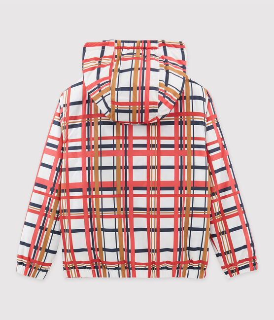 Giacca a vento caldo bambino unisex bianco MARSHMALLOW+SIGNAL/rosso MULTICO