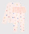 Pigiama maschera ballerina bambina a costine rosa FLEUR/bianco MULTICO