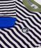 T-shirt a maniche lunghe in cotone a righe bambino blu SOIR/ MILK
