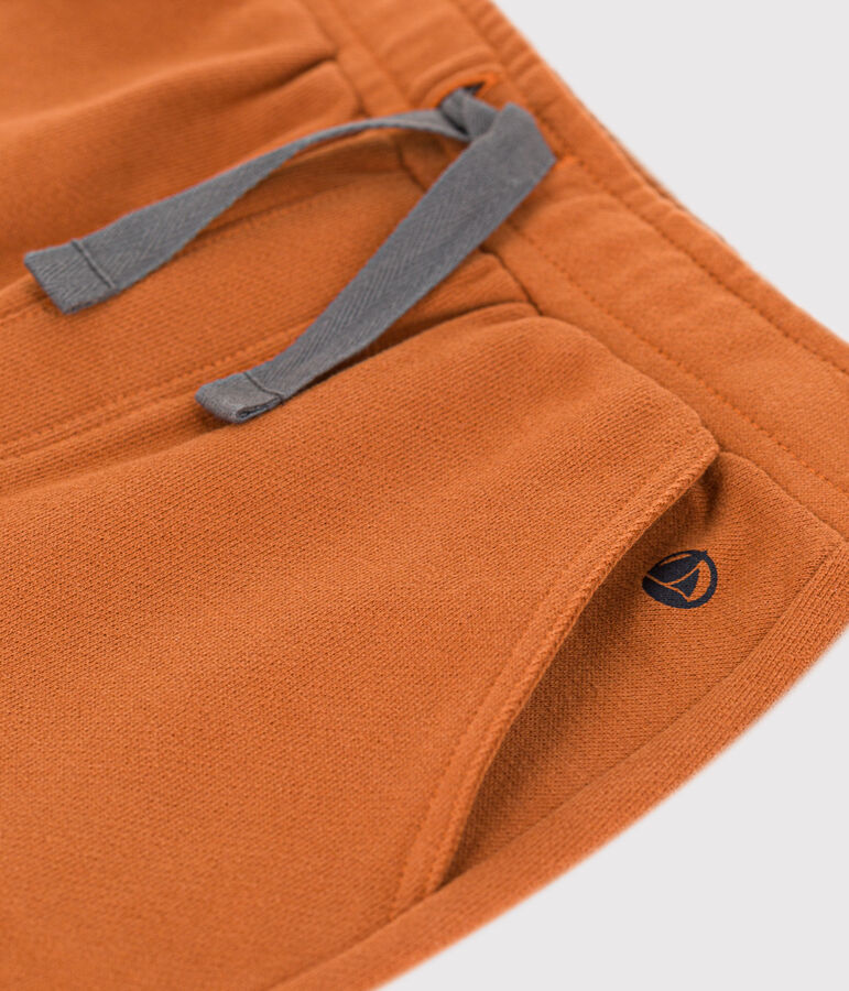 Pantaloni joggers in tessuto felpato bambina / bambino marrone