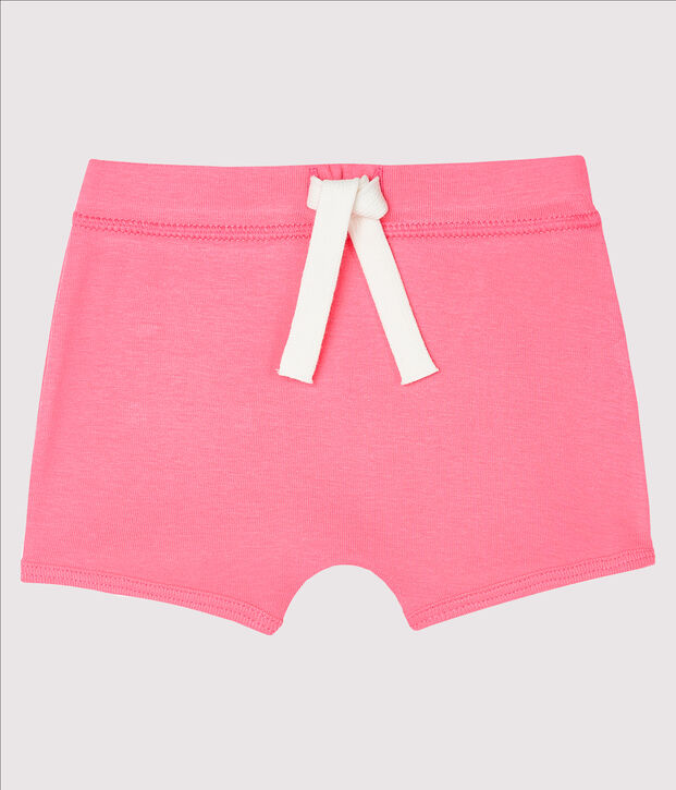 Short beb&egrave; unisex a tinta unita rosa