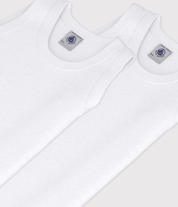 Confezione da 2 canottiere bianche bambino multicolore