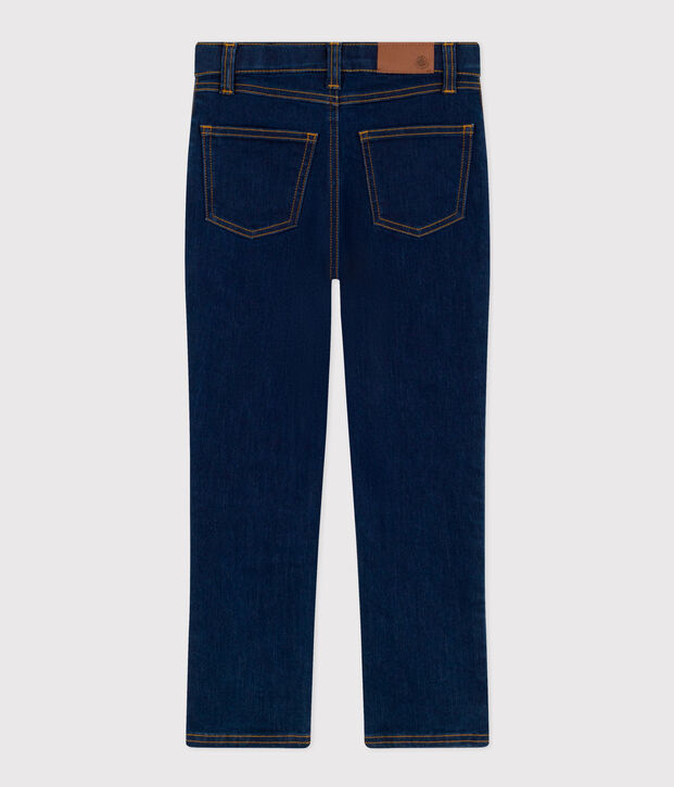 Pantaloni slim in denim bambina blu