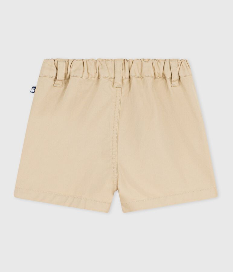 Shorts in cotone tinta unita neonato beige SANDER
