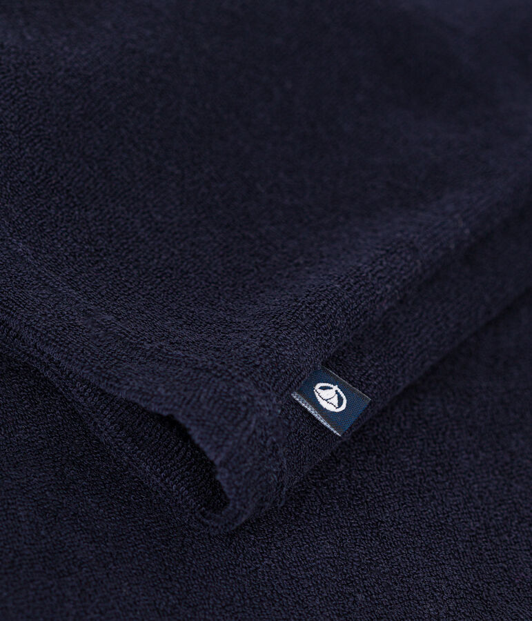 Canotta bambina in spugna bouclette blu