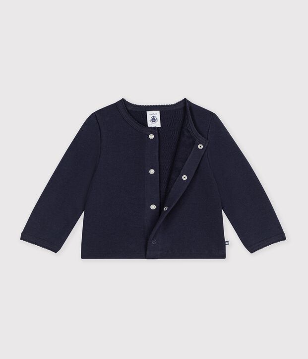 Cardigan in cotone tinta unita con stemma a cuore neonato SOIR