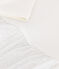 Abito in tessuto a costine e tulle bambina bianco MARSHMALLOW