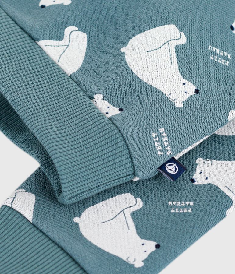 Felpa in cotone con orsi stampati neonato blu/multicolore