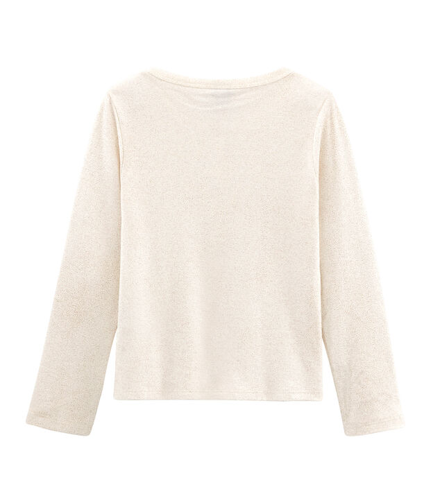 Cardigan bambina bianco/rosa