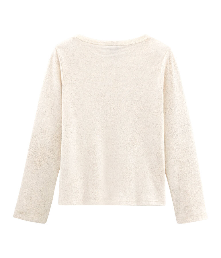 Cardigan bambina bianco/rosa