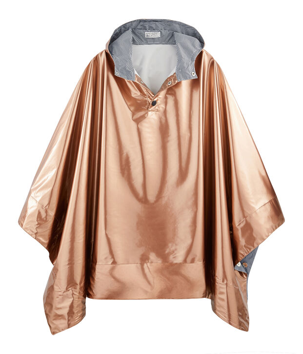 Mantellina da pioggia reversibile donna rosa