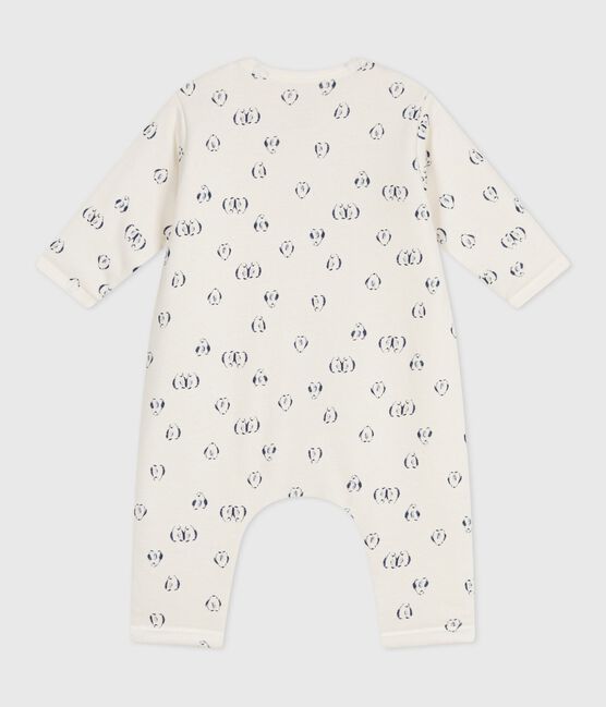 Tutina imbottita in cotone con pinguini stampati neonato blu MILK/ SOIR