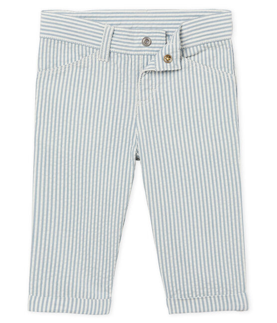 Pantalone maschietto a righe blu FONTAINE/bianco MARSHMALLOW