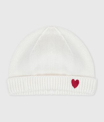 Cuffietta neonati unisex in cotone lavorato a maglia