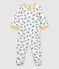 Tutina pigiama fantasia pantere in cotone bianco MARSHMALLOW/bianco MULTICO