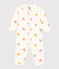 Pigiama bebè senza piedi a cuori multicolori in cotone bianco MARSHMALLOW/bianco MULTICO