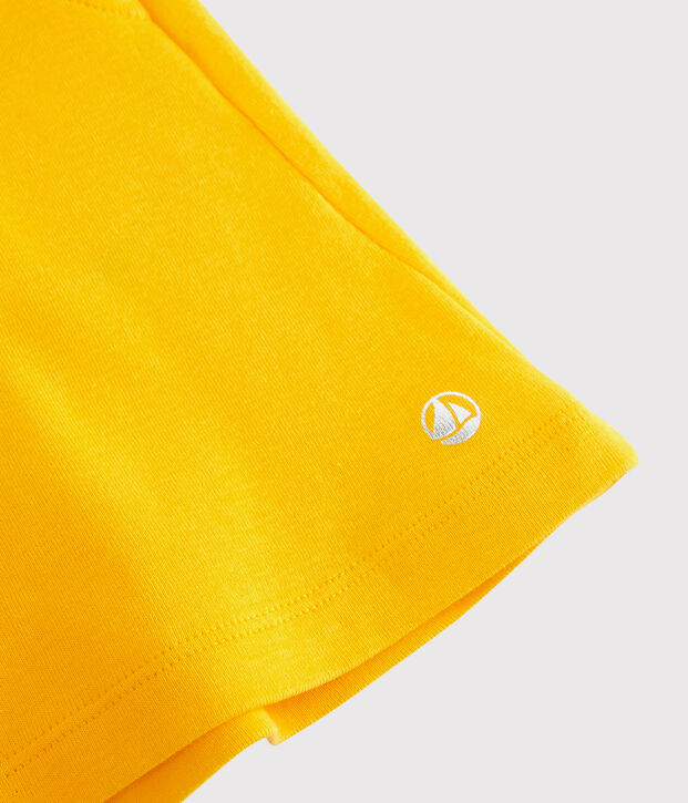 Shorts in cotone bambina giallo