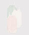 Set di 3 body con spalline in cotone a fiori neonato variante 1