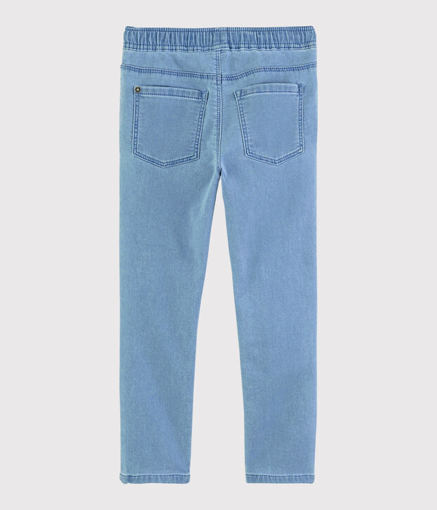 Pantaloni in molleton denim bambino blu