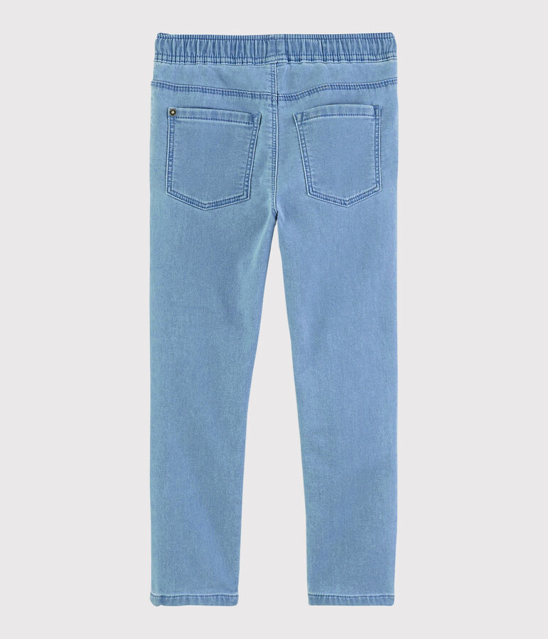 Pantaloni in molleton denim bambino blu