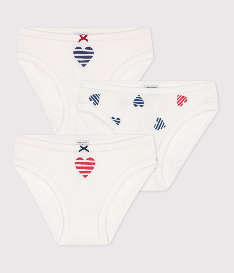 Set da 3 slip in cotone con cuori stampati bambino multicolore