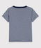 T-shirt bambino Petit Bateau x Water Family blu MEDIEVAL/bianco MARSHMALLOW