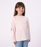 Marini&egrave;re in cotone a righe bambino rosa/rosa