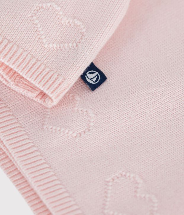 Brassi&egrave;re con incrocio in maglia traforata di misto lana e cotone neonato BARELY