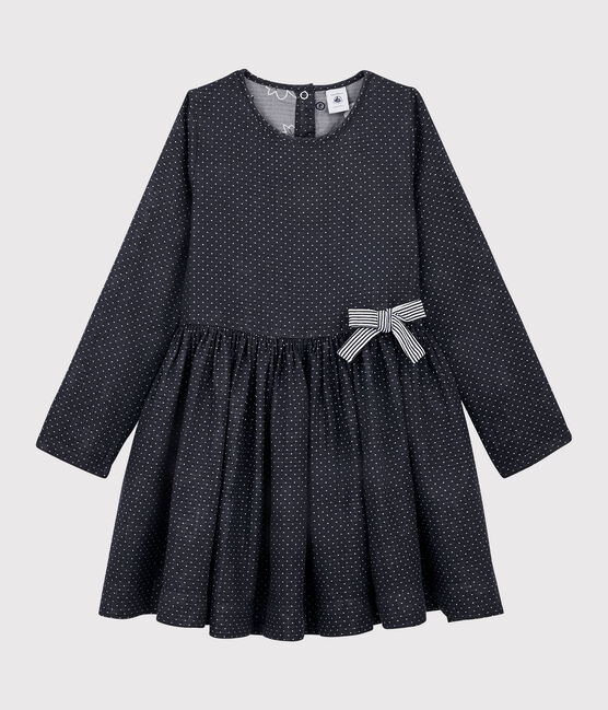 Abiti maniche lunghe bambina blu SMOKING/bianco MARSHMALLOW
