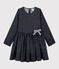 Abiti maniche lunghe bambina blu SMOKING/bianco MARSHMALLOW