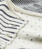 Coordinato bebé 3 pezzi reversibile beige COQUILLE/blu SMOKING