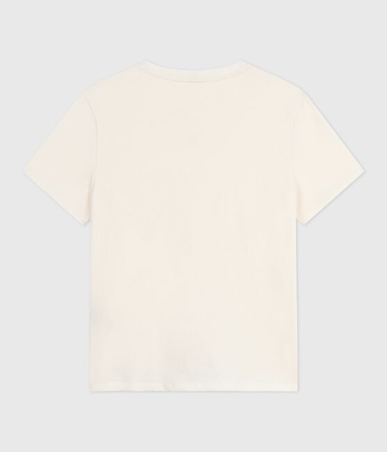 T-shirt a maniche corte e dal taglio dritto in cotone donna ecru MILK