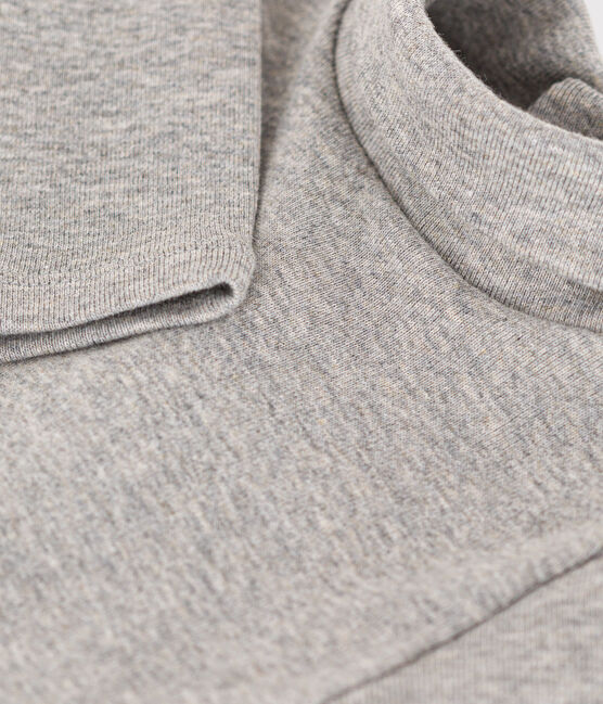 Body a manica lunga e collo alto in cotone per bebè grigio CHATON CHINE