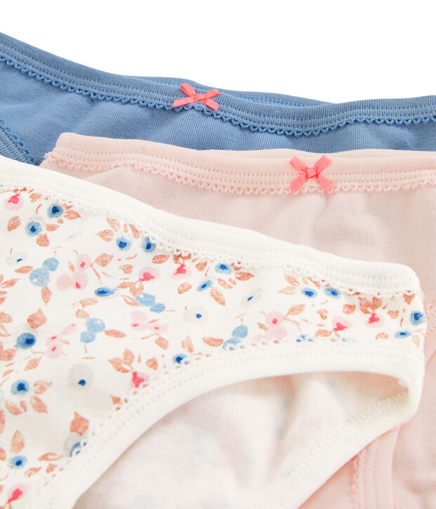 Trio di slip bambina multicolore