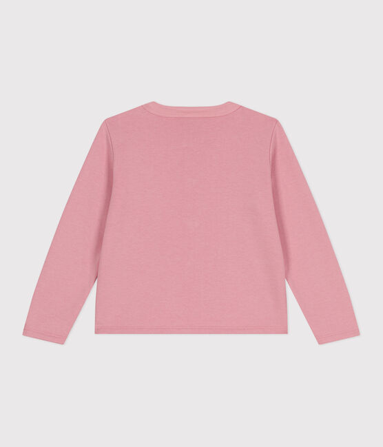 Cardigan in tessuto felpato tinta unita bambina rosa CHARME