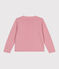 Cardigan in tessuto felpato tinta unita bambina rosa CHARME