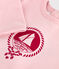 Felpa in cotone con motivo vintage Petit Bateau neonata rosa JOLI