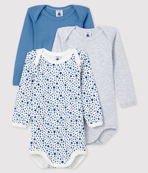 Confezione da 3 body a manica lunga beb&egrave; maschio multicolore