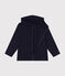 Felpa con zip e cappuccio a costina bambino blu SMOKING