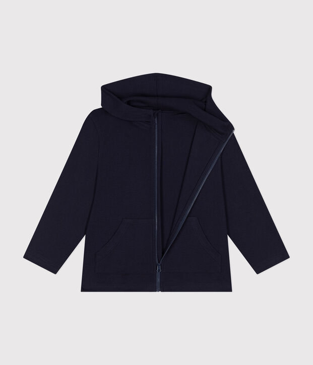 Felpa con zip e cappuccio a costina bambino SMOKING