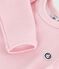 Body a maniche lunghe in lana e cotone neonato rosa JOLI